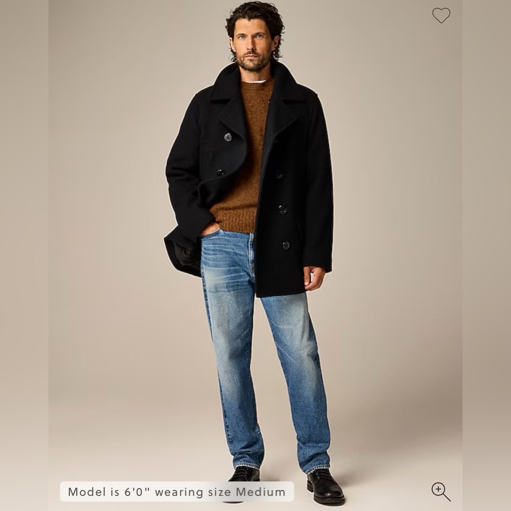 J. Crew Dock peacoat in wool blend with PrimaLoft® • size medium • NWT • CB744